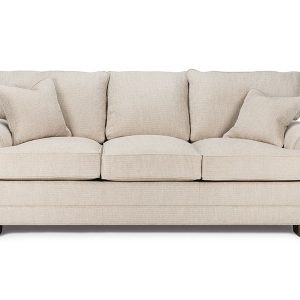 The Brighton Sofa features Lawson arms, large wedge legs, a deep seat, a high back, and 'Arms to the front'.