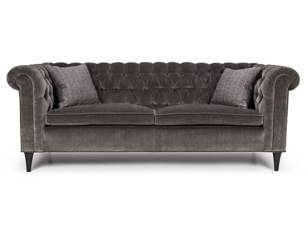 dt_dakota-sofa-01 Inspired by the classic Chesterfield, the Barrymore Dakota tufted Sofa features deep hand-tufting, pleated rolled arms, Eton legs and gracious length.