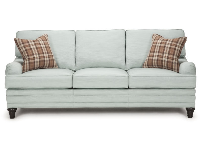 The Faulkner/Fletcher/Fairfax Sofa features turned legs, spike legs or waterfall valance, William Birch arms with Barrymore signature T-cushion seating and contemporary box-back cushions. A small-scale look with full depth seating and back height, it is supremely comfortable.