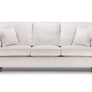 The Hunter Sofa features spike legs, wide track arms, signature t-cushion seating and contemporary box-back cushions.