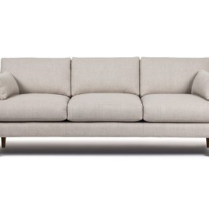 The Maxime mid-century styled sofa collection. The Maxime Sofa features elegant, sleek proportions, and smooth conical legs.
