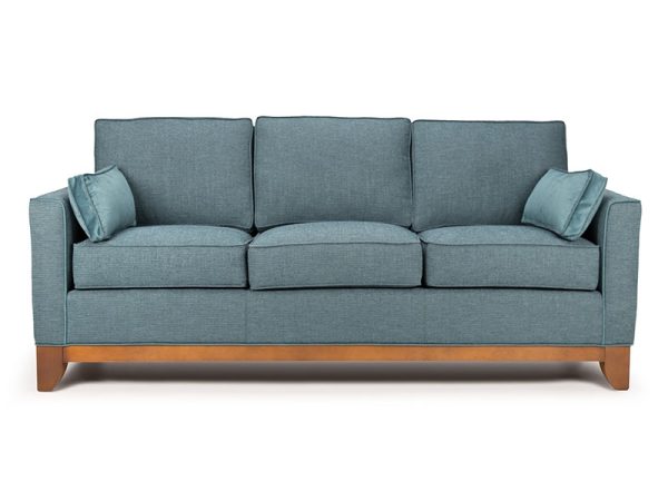dt_portofino-sofa-01 The Portofino Sofa has softly-padded track arms, box back cushions and a wooden base with well proportioned legs that accent its clean modern lines.