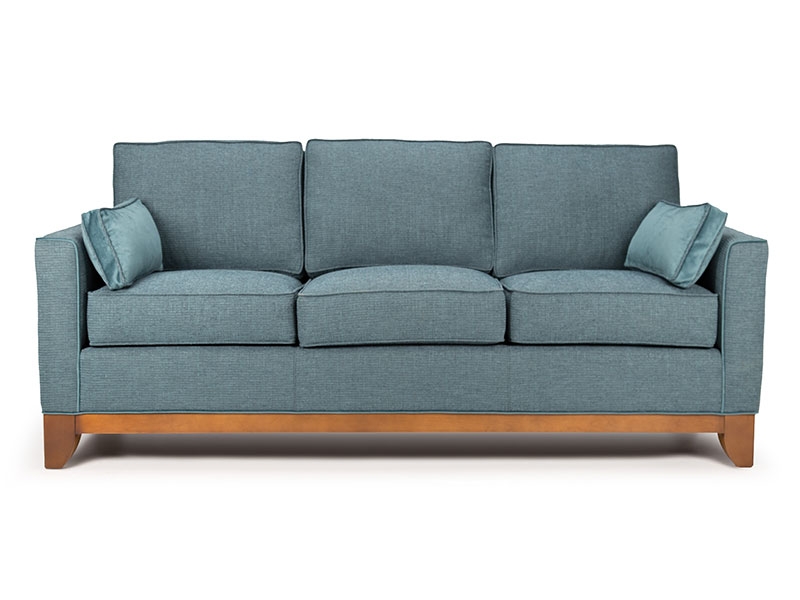 The Portofino Sofa has softly-padded track arms, box back cushions and a wooden base with well proportioned legs that accent its clean modern lines.