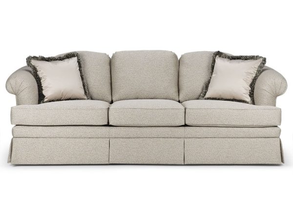 dt_turner-telford-sofa-01 The Turner/Telford Sofa features a gently sloping back with ample fan-pleated arms and a high valance, and T-cushion seating.